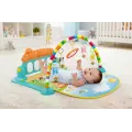 Детский развивающий игровой коврик Piano Fitness Rack X-646 с музыкальным пианино и подвесными игрушками • Коврик для новорожденных 3в1 для развития моторики, координации и сенсорики