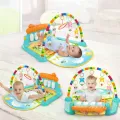 Детский развивающий игровой коврик Piano Fitness Rack X-646 с музыкальным пианино и подвесными игрушками • Коврик для новорожденных 3в1 для развития моторики, координации и сенсорики