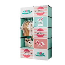 Детский шкаф LY-1047 мини-компактный-портативный-модульный 4 полки ∙ Портативный модульный шкаф LY-1047