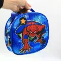 Детский школьный рюкзак 3 в 1 Человек-паук синий 43×20×31 см • Портфель для мальчика с пеналом и сумкой