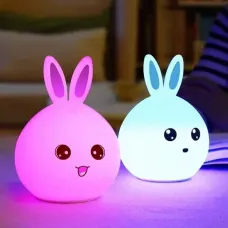 Детский светильник – ночник Зайчик LED Rabbit Soft Touch силиконовый со встроенным аккумулятором ∙ 7 режимов свечения Детский светильник – ночник Зайчик LED Rabbit Soft Touch силиконовый со встроенным аккумулятором ∙ 7 режимов свечения