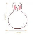 Детский светильник – ночник Зайчик LED Rabbit Soft Touch силиконовый со встроенным аккумулятором ∙ 7 режимов свечения