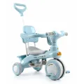 Детский трехколесный велосипед Baby Carriage 588 голубой с родительской ручкой • Велосипед-коляска Baby Carriage 588 для малышей с корзиной и козырьком