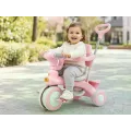 Дитячий триколісний велосипед Baby Carriage 588 рожевий з батьківською ручкою • Велосипед-коляска Baby Carriage 588 для малюків з кошиком і козирком