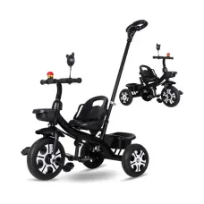 Детский трехколесный велосипед SCO82 черный, зеленый, белый • Трехколесный велосипед для детей для прогулок, катания и активного отдыха