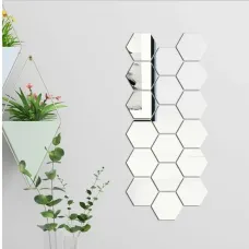 Зеркальные наклейки Соты 20 см · Настенные акриловые элементы для декора интерьера, 10 шт. в комплекте Зеркальные наклейки Соты 20 см · Настенные акриловые элементы для декора интерьера, 10 шт. в комплекте