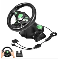 Джойстик руль игровой 3 В 1 Vibration Steering Wheel PS2/PS3/PC USB с виброотдачей/ Игровой спортивный руль