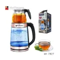 Электрочайник Hoffmans HM-7827 1800W • Стеклянный чайник с заварником 2,2 л + 0,5 л для быстрых напитков