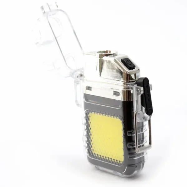 Электроимпульсная USB-зажигалка с LED фонариком • Зажигалка с фонариком Cigarette Lighter FLASHLIGHT HY8810-1 JS-C01A Type-C