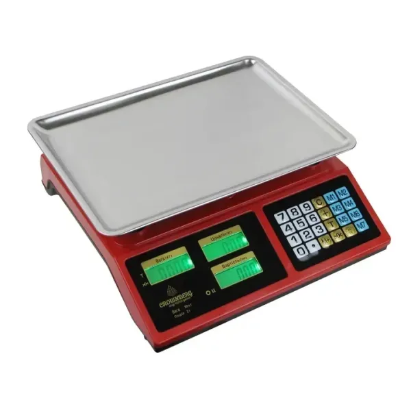 Электронные торговые весы CB-5009 • Двухэкранные весы с LED-подсветкой и расчетом цены