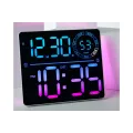 Электронные часы 6692R • Настенные и настольные LED-часы 6692R с календарем, будильником, термометром, RGB-подсветкой, пультом и USB 5V