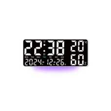 Електронний годинник GH9002 • Настінний та настільний LED-годинник GH9002 з календарем, будильником, температурою, вологістю, пультом та USB 5V