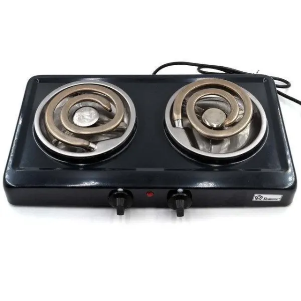Электроплита на 2 конфорки Domotec MS-5532 ∙ Плита настольная электрическая с широким ТЭНом