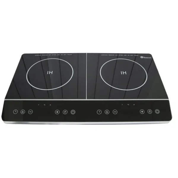Электроплита настольная индукционная плита Domotec MS-5872 на 2 конфорки, 4000 Вт