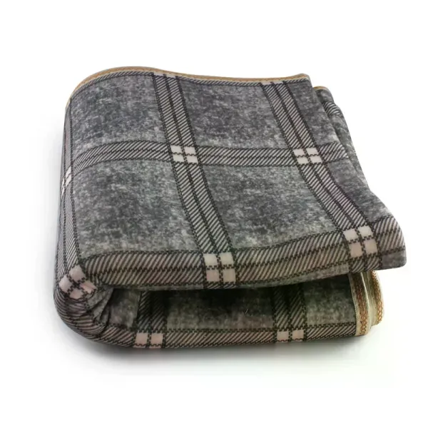 Электропростынь Electric Blanket 150×120 см с подогревом, серая клетчатая • Электрическая простынь Electric Blanket 150×120 см с 2 режимами для кровати и дачи