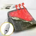 Электропростынь Electric Blanket 150×120 см с подогревом, серая клетчатая • Электрическая простынь Electric Blanket 150×120 см с 2 режимами для кровати и дачи