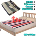 Электропростынь Electric Blanket 7420 150×180 см 86 Вт с терморегулятором • Электрическая простынь с подогревом Electric Blanket 7420 220 В для двуспальной кровати, разноцветные полосы