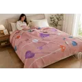 Електропростирадло Electric Blanket 7421 150×170 см з 2 режимами підігріву, рожеве із сердечками • Електричне простирадло Electric Blanket 7421 65/130 Вт з терморегулятором для ліжка