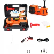 Электрический гидравлический домкрат 5 тонн с фонарем и компрессором M03X • Автомобильный домкрат 12V с кейсом и набором инструментов для замены колеса