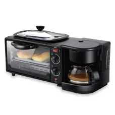 Электрическая духовка BITEK BT-5308 Духовой шкаф с встроенной кофемашиной кофеваркой и сковородой гриль 3 в 1