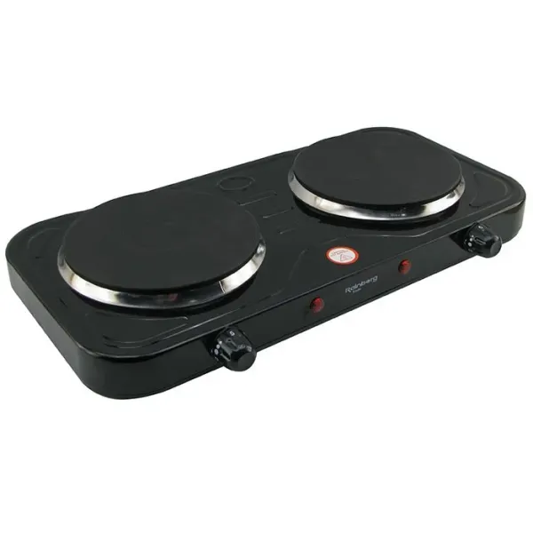 Электрическая дисковая плита Rainberg Rb-999 электроплита на две конфорки, 2400 Вт