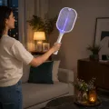Электрическая мухобойка 2 в 1 26X-102 перезаряжаемая через USB • Электрическая ракетка от мух и комаров с подсветкой для дома, дачи и отдыха