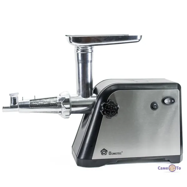 Электрическая мясорубка DOMOTEC MS-2020 Многофункциональная электромясорубка с насадками для свежевыжатого сока, колбасок, и терками – шинковками, 2600 Вт