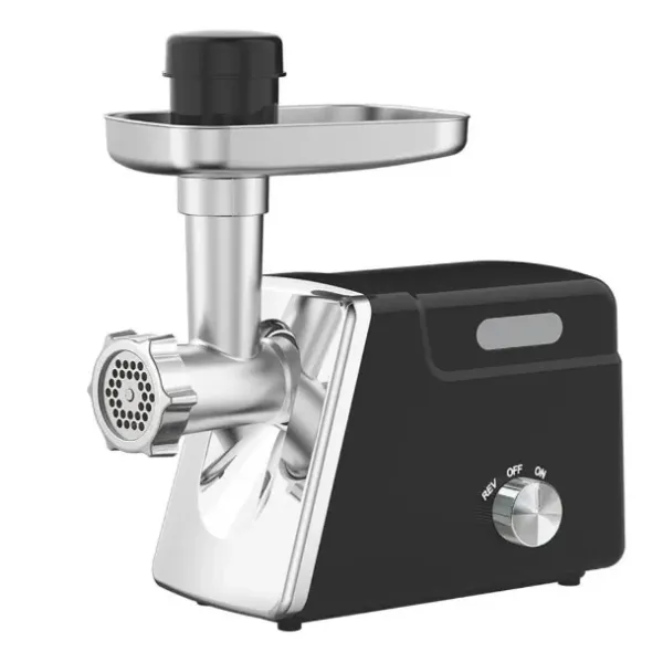 Електрична м’ясорубка Hoffmans HM-280 2000 Вт • Шнекова м’ясорубка з реверсом, 3 решітками та насадкою для ковбас