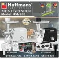 Електрична м’ясорубка Hoffmans HM-280 2000 Вт • Шнекова м’ясорубка з реверсом, 3 решітками та насадкою для ковбас