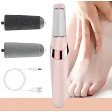 Электрическая пилка для ног Flawless Pedi · Аппарат – пемза для педикюра с двумя насадками · USB зарядка