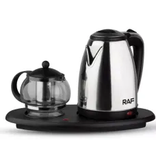 Электрический чайник с заварником на подставке RAF R-7899 2 в 1 Дисковый электрочайник + стеклянный чайник для заваривания