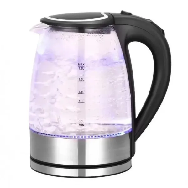 Электрический стеклянный чайник Goldteller MG-05 BLACK 1500W, 1.8 л