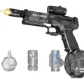 Электрический водяной бластер с аккумулятором и большим резервуаром для воды • Мощный автоматический водяной пистолет A2 с подсветкой