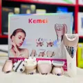 Эпилятор для тела 6 в 1 KM-7115 белый • Женский набор для удаления волос, бритья, тримминга, зоны бикини, ног, рук и домашнего ухода