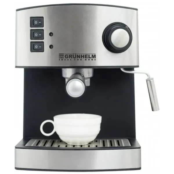 Эспрессо - кофемашина рожковая кофеварка с капучинатором GRUNHELM GEC15