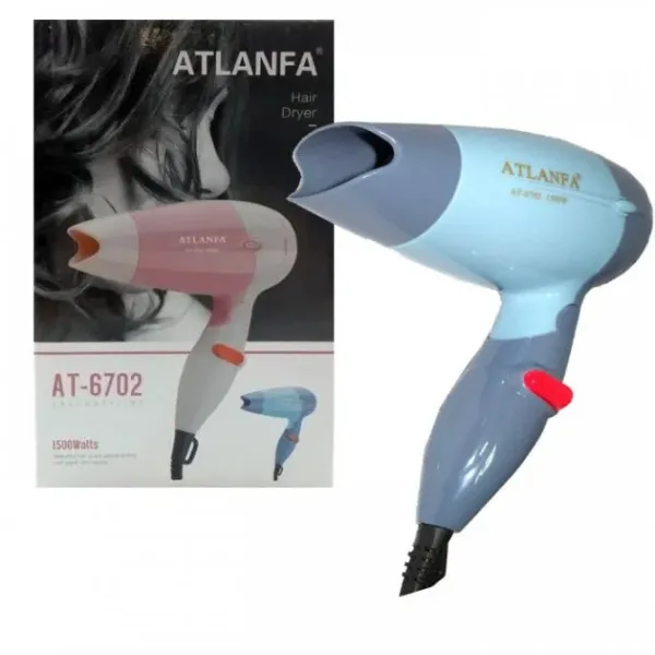 Фен дорожный складной для сушки и укладки волос Hair Dryer Atlanfa AT-6702, 1500 Вт