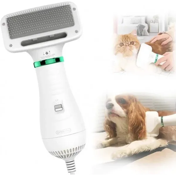 Фен-расчёска для шерсти собак и кошек 2в1 Щетка для груминга животных Pet Grooming Dryer