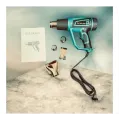 Фен промышленный Hot Air Gun 1600W 4 насадки X512 • Технический строительный фен для пайки, снятия краски, нагрева и термоусадки с насадками