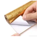 Фольга - самоклейка 'Золото' 300 х 60 см ∙ Самоклеящаяся защитная фольга пленка для кухонных и других поверхностей, стойкая к жиру, воде и высоким температурам