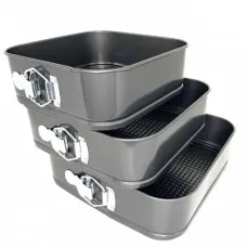 Формы для выпекания UNIQUE UN-1704 ∙ Набор квадратных форм для духовки, 3 шт. 22/24/26см Формы для выпекания UNIQUE UN-1704 ∙ Набор квадратных форм для духовки, 3 шт. 22/24/26см