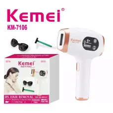Фотоепілятор Kemei KM-7106 білий • Домашній IPL-епілятор для видалення волосся на обличчі, ногах, руках, тілі, пахвах і зоні бікіні Фотоепілятор Kemei KM-7106 білий • Домашній IPL-епілятор для видалення волосся на обличчі, ногах, руках, тілі, пахвах і зоні бікіні
