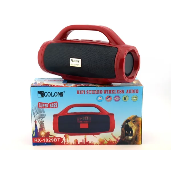 Golon RX-1829BT BoomBox 12W, портативная колонка с Bluetooth FM и MP3, красная PR4