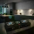 Газова плита Hoffmans HM-9101 на 3 конфорки • Настільна скляна газова варильна панель з автопідпалом і латунними пальниками