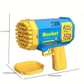 Генератор мыльных пузырей Bazooka Rocket Bubble Gun 69 • Пушка для мыльных пузырей с отверстиями и подсветкой