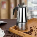 Гейзерная кофеварка UNIQUE UN-1901 180 мл на 4 чашки из нержавеющей стали • Кофеварка гейзер для молотого кофе с бакелитовой ручкой