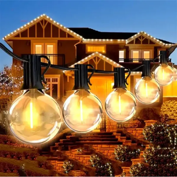 Гирлянда для улицы 3 метра 10 LED G-40 HA-90 • Декоративные гирлянды для дома и террасы