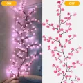 Гірлянда Сакура KAR307 1,8 м 96 LED USB • Декоративна гірлянда KAR307 з квітами, 8 режимами та теплим світлом для інтер'єру і свят