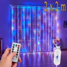 Гирлянда ШТОРА 2×2 м 200 LED Тёплый свет XL-85-20 ∙ Светодиодная штора 200 ламп 2×2 м XL-85-20