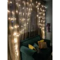 Гирлянда штора Водопад на окно Холодный белый цвет свечения, 3х2м 240 LED с коннектором
