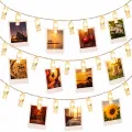 Гирлянда с прищепками LU999 4,5 м 20 LED • Светодиодная фотогирлянда LU999 USB с теплым белым светом для фото и интерьера